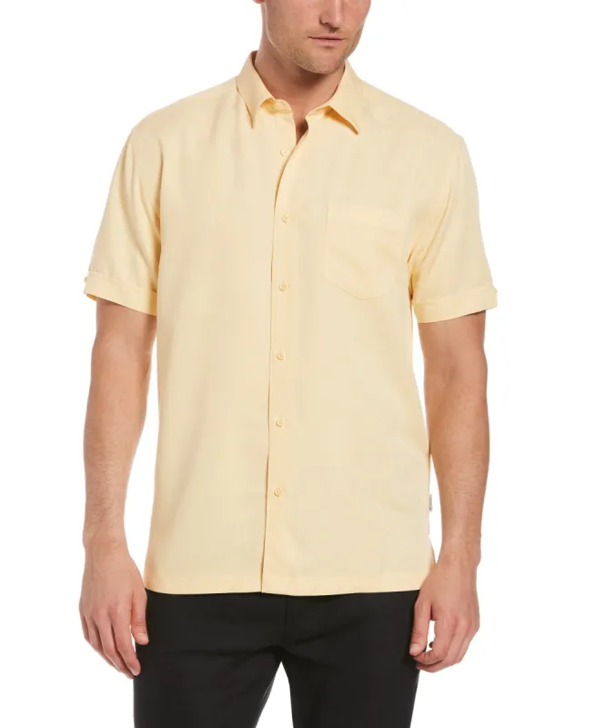 Two-Tone One Pocket Floral Print Shirt sold by Cubavera