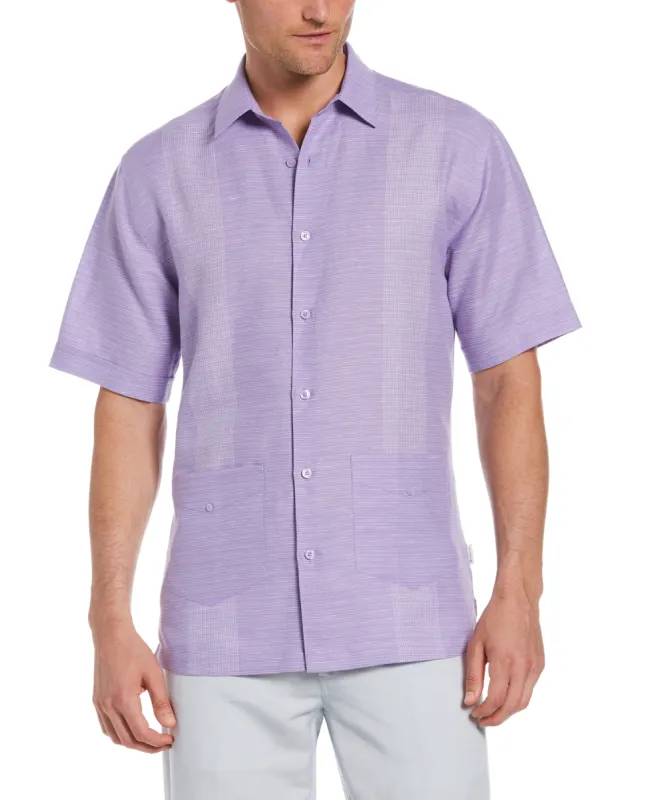 Linen-Blend Yarn Dye Stripe Guayabera Shirt sold by Cubavera