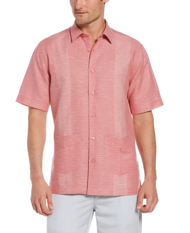 Linen-Blend Yarn Dye Stripe Guayabera Shirt sold by Cubavera