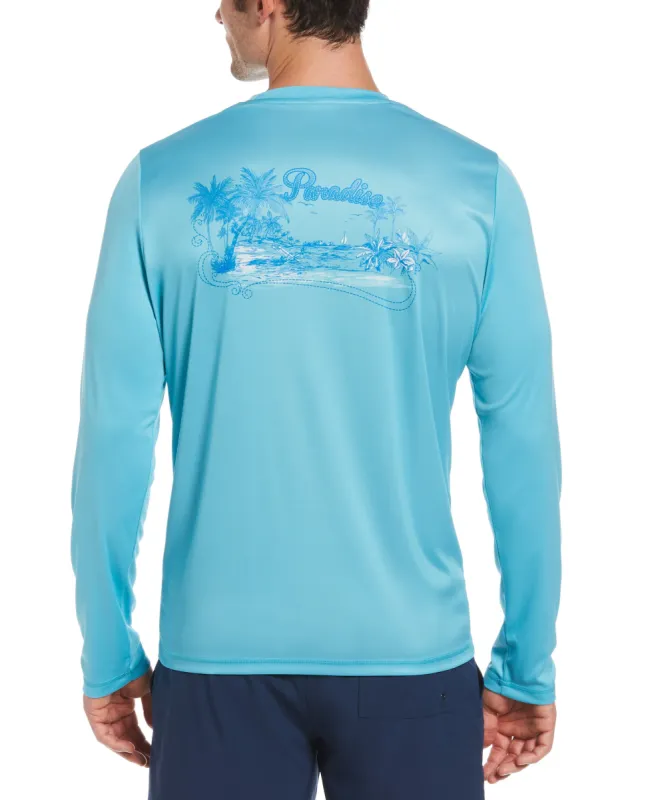 Paradise Print Sun Protection Shirt sold by Cubavera