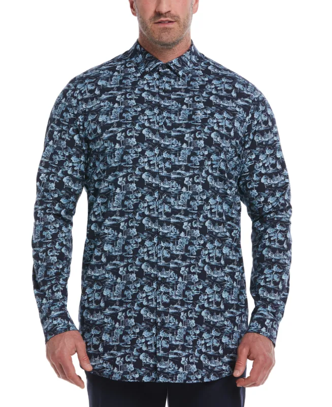 Original Penguin Big & Tall Ecovero™ Woven Poplin Stretch Shirt sold by Cubavera