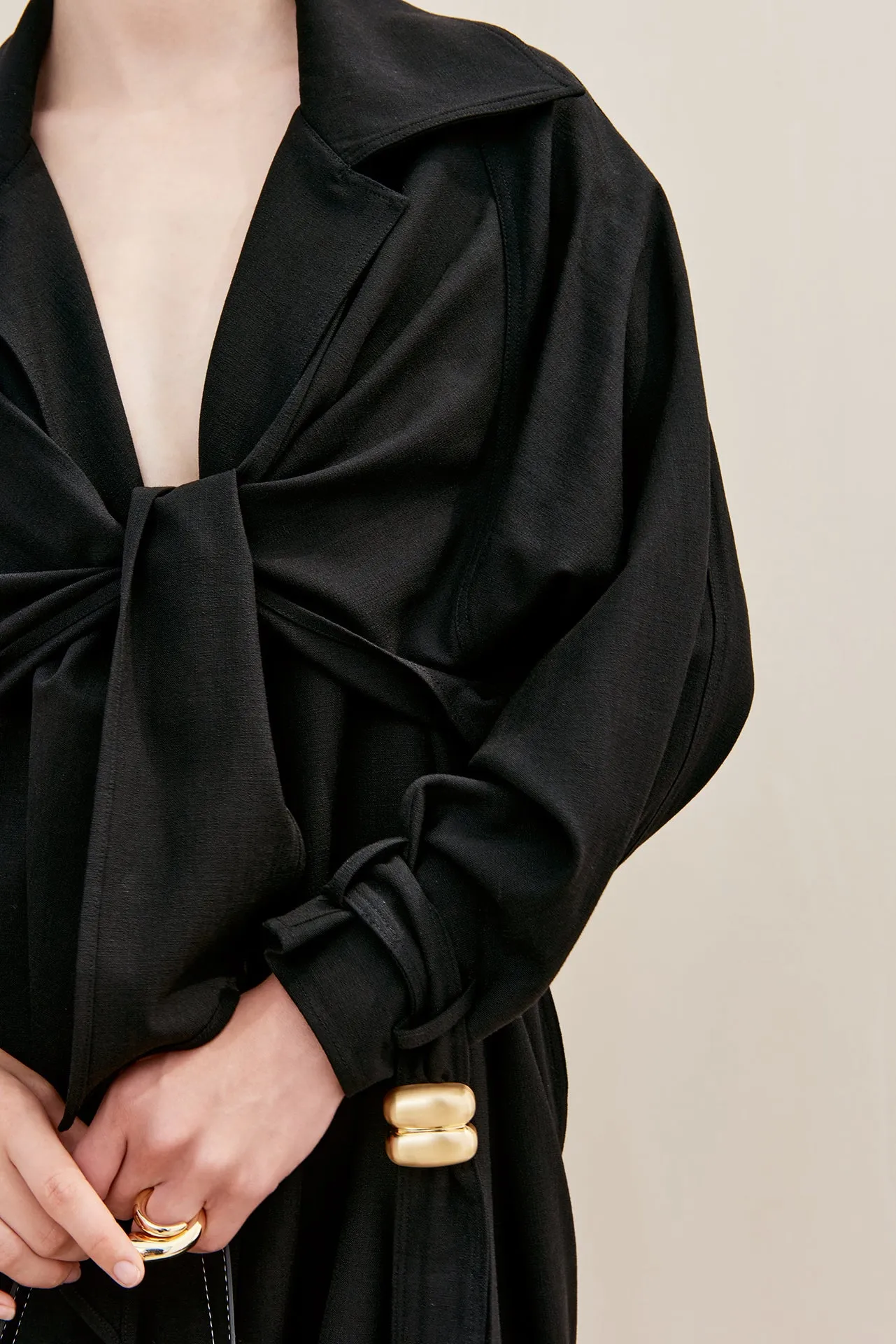 APRIL TRENCH COAT - BLACK sold by Cult Gaia product image thumbnail 2