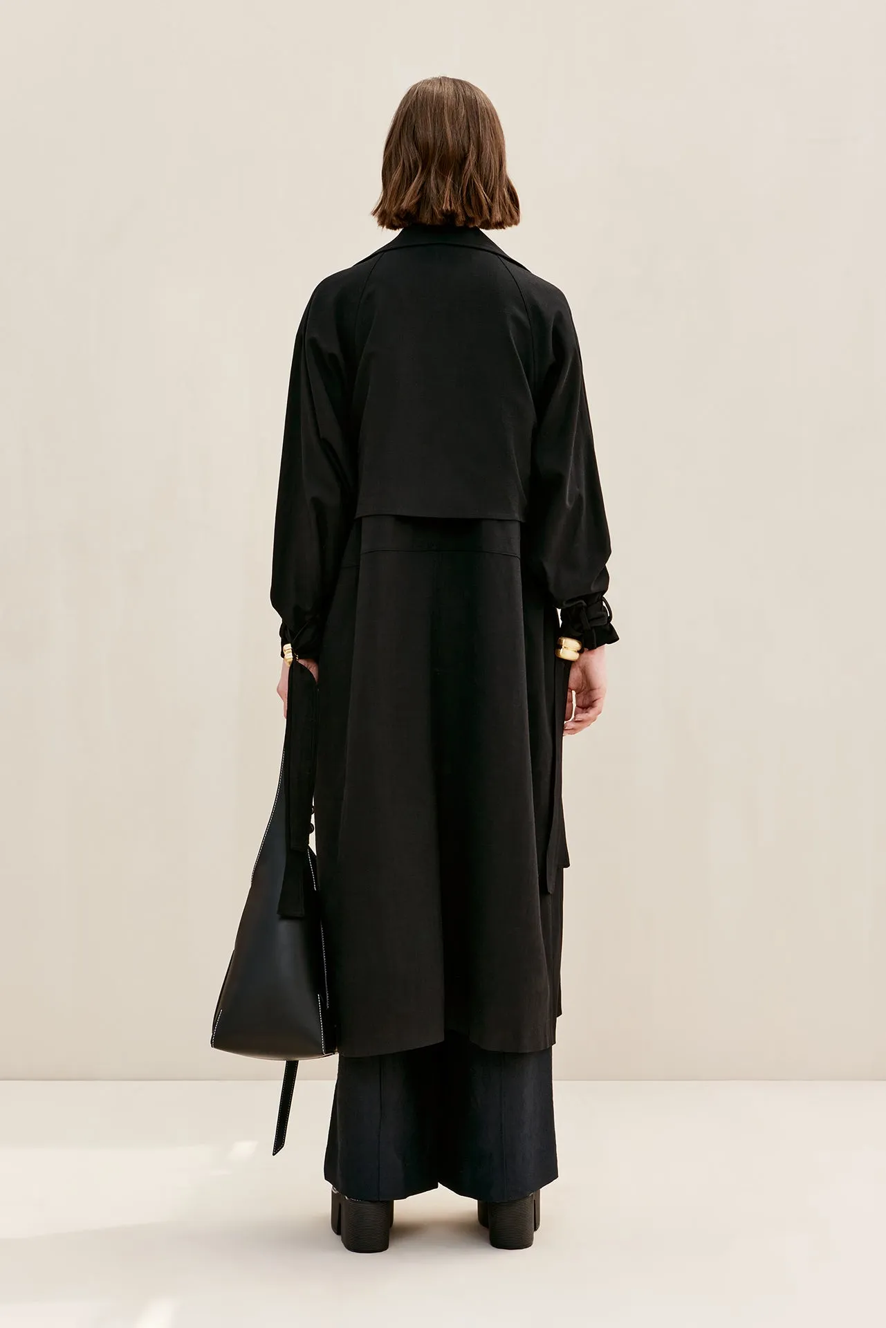 APRIL TRENCH COAT - BLACK sold by Cult Gaia product image thumbnail 5