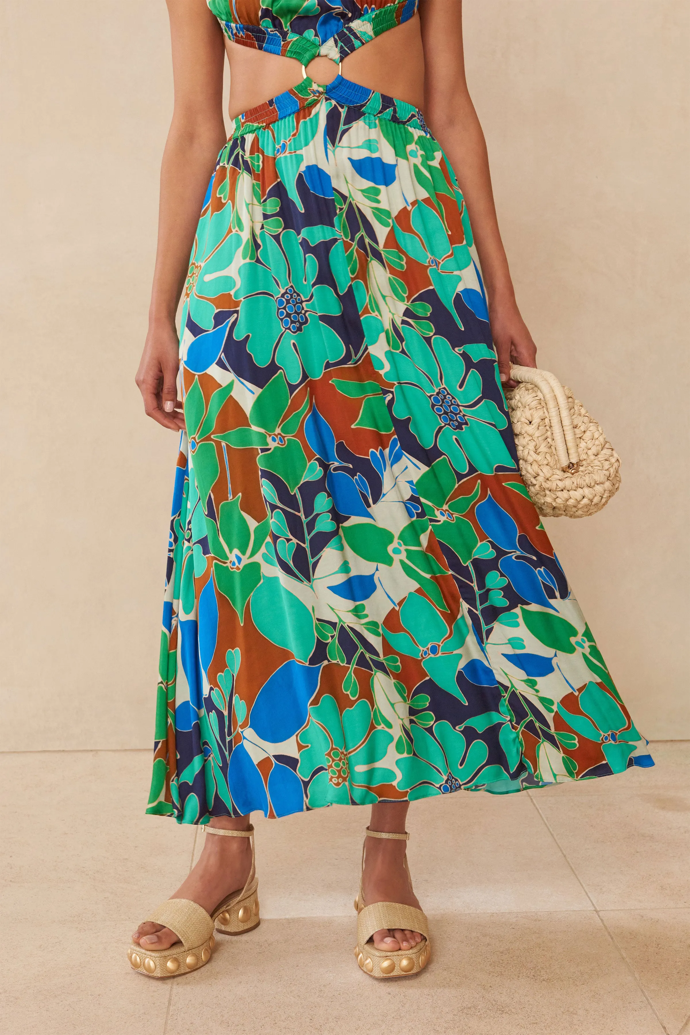THEIA DRESS - BOTANIC AQUA sold by cult gaia product image thumbnail 4