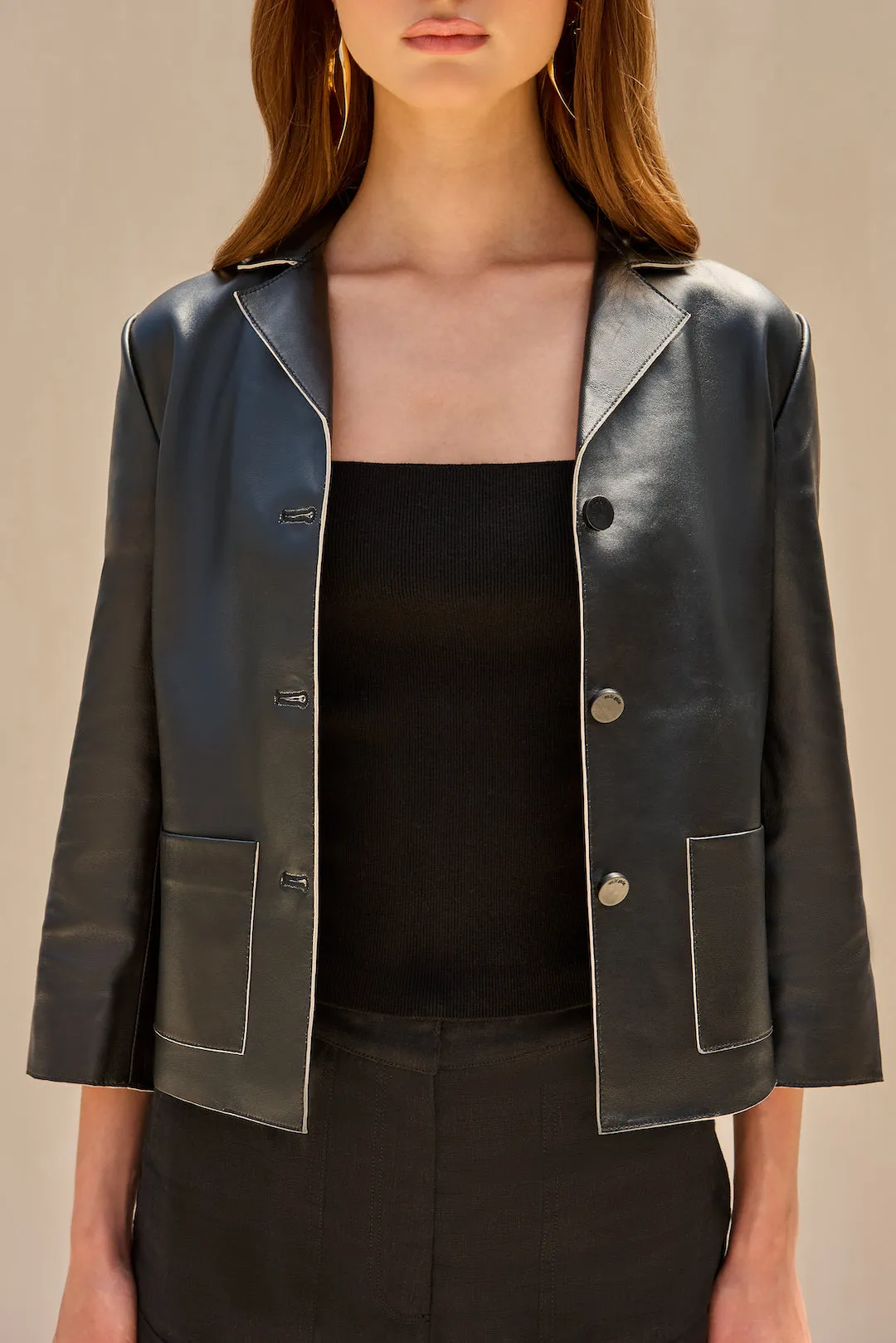 LAYTON BLAZER - BLACK sold by Cult Gaia