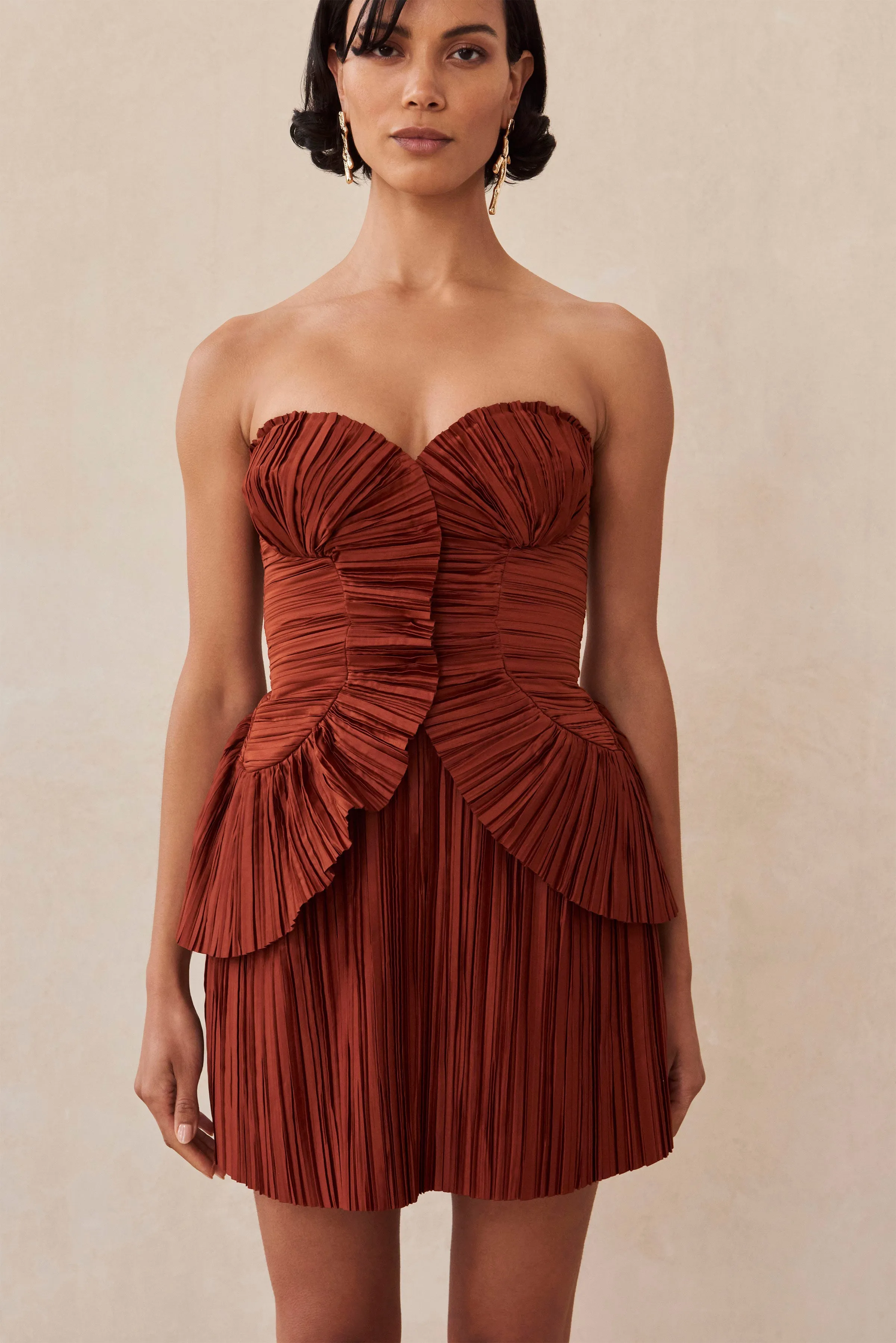 CHARLIQUE DRESS - TANNIN sold by cult gaia product image thumbnail 2