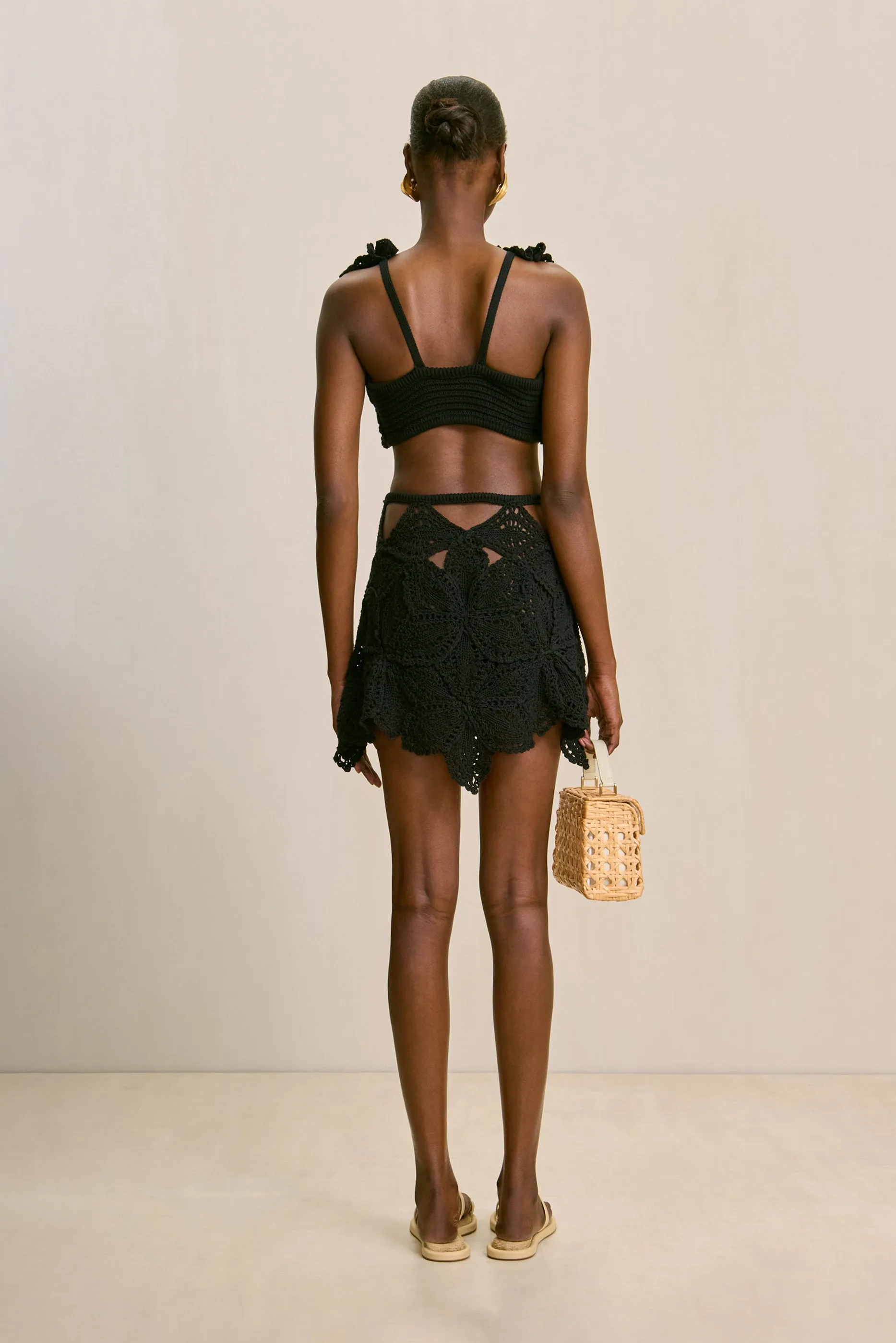KIVI CROCHET SKIRT - BLACK sold by cult gaia product image thumbnail 4