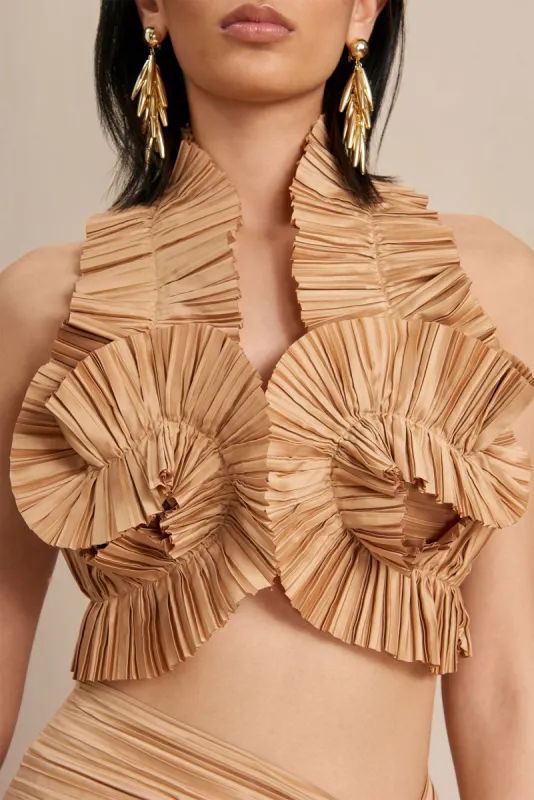 ADILIA TOP - LIGHT CAMEL sold by Cult Gaia