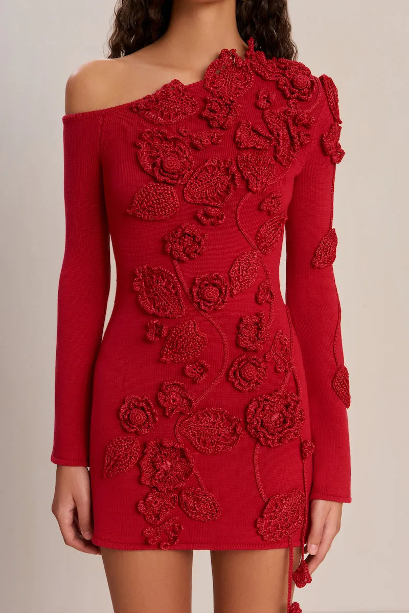 KAELA CROCHET DRESS - MERLOT sold by Cult Gaia