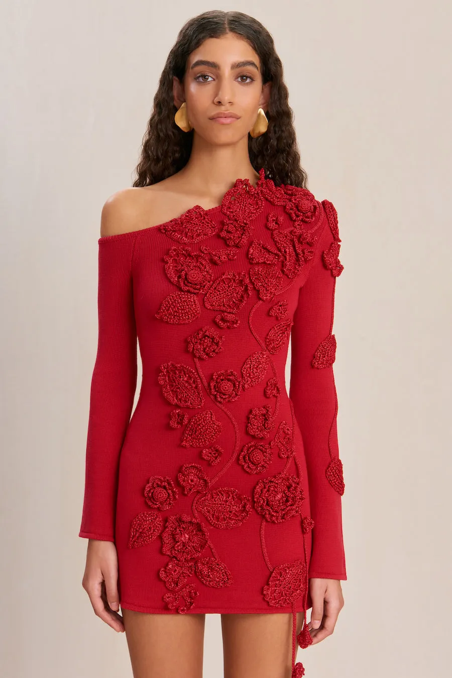 KAELA CROCHET DRESS - MERLOT sold by Cult Gaia product image thumbnail 4