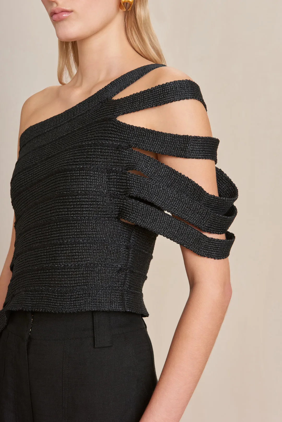 SASHI KNIT TOP - BLACK sold by Cult Gaia product image thumbnail 2