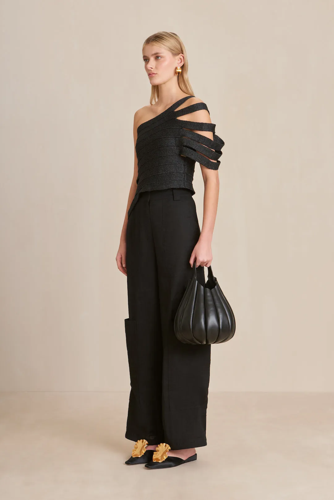 SASHI KNIT TOP - BLACK sold by Cult Gaia product image thumbnail 4