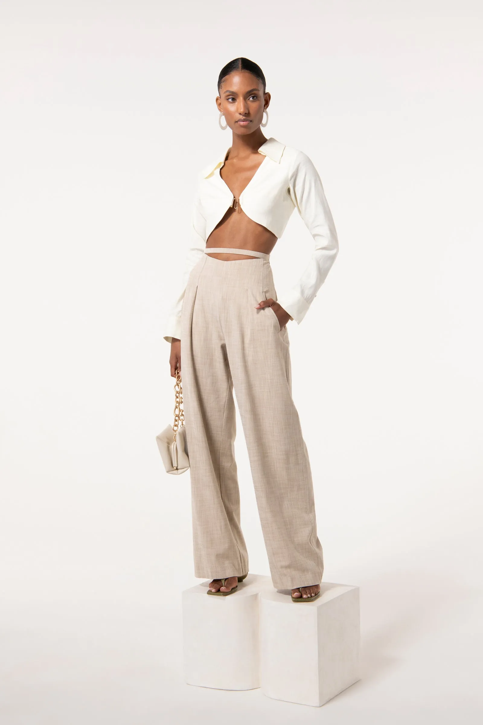 TASHA PANT - ECRU sold by Cult Gaia