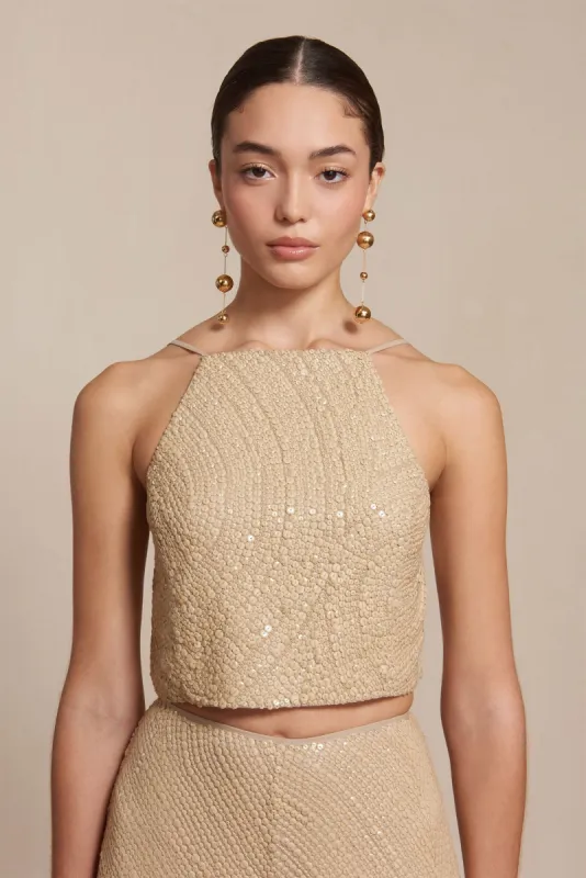 POLI TOP - CHAMPAGNE sold by cult gaia