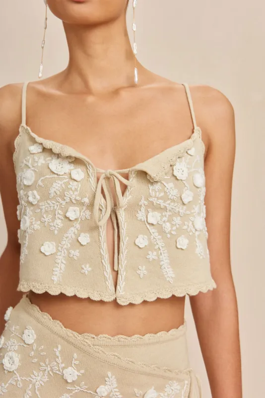 TIFFANIE KNIT TOP - BEACH COMBO sold by Cult Gaia