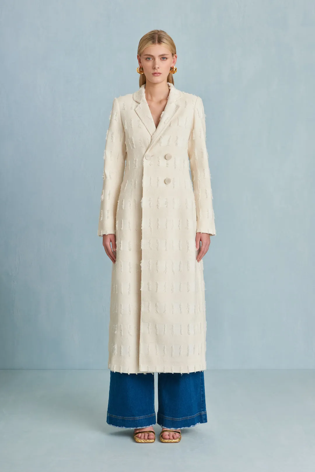DILAN COAT - OFF WHITE MULTI sold by Cult Gaia