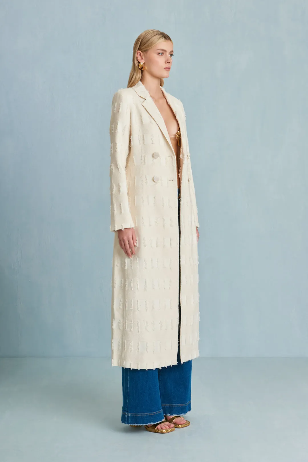 DILAN COAT - OFF WHITE MULTI sold by Cult Gaia product image thumbnail 3