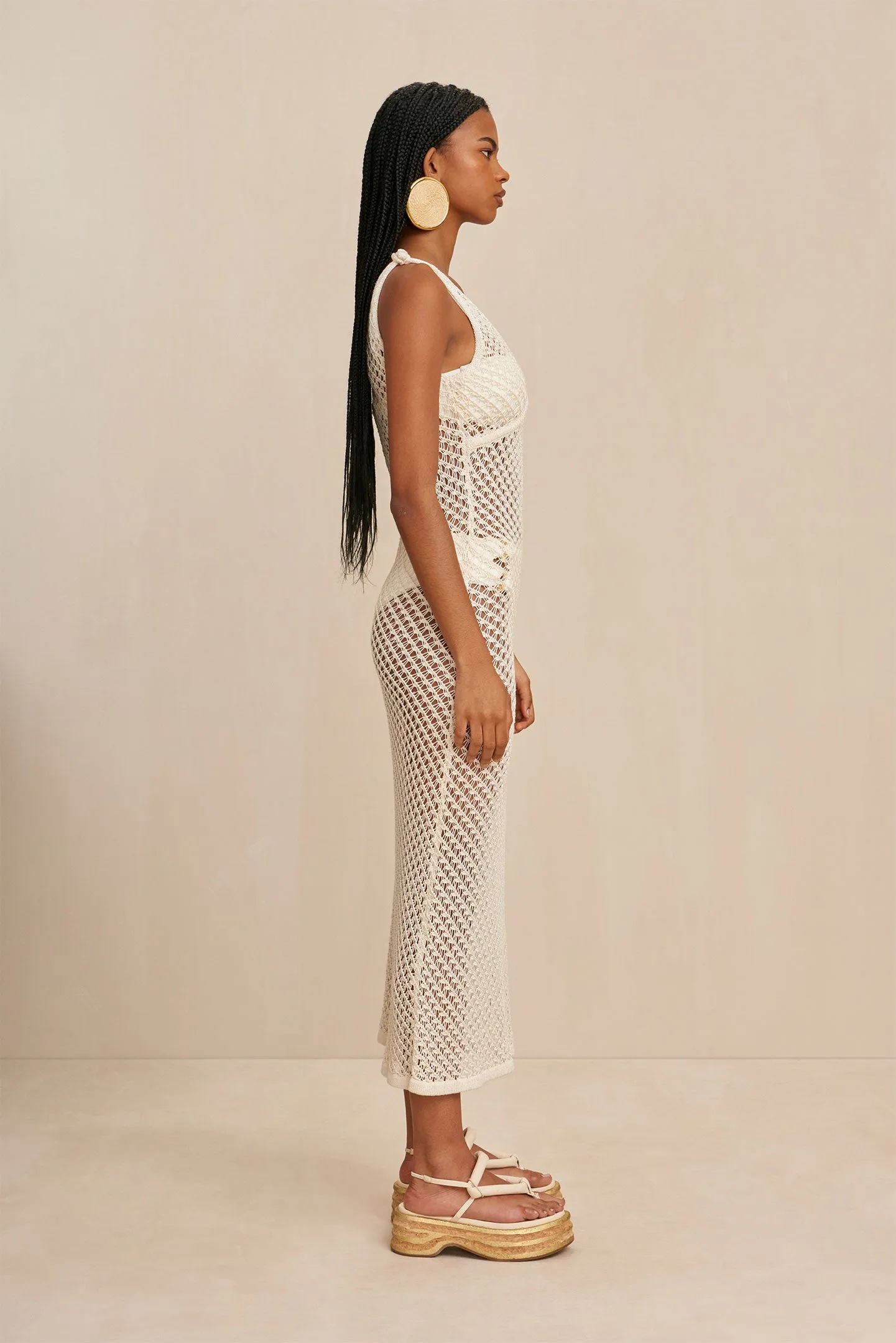 SULIVAN KNIT COVERUP - OFF WHITE sold by Cult Gaia product image thumbnail 2