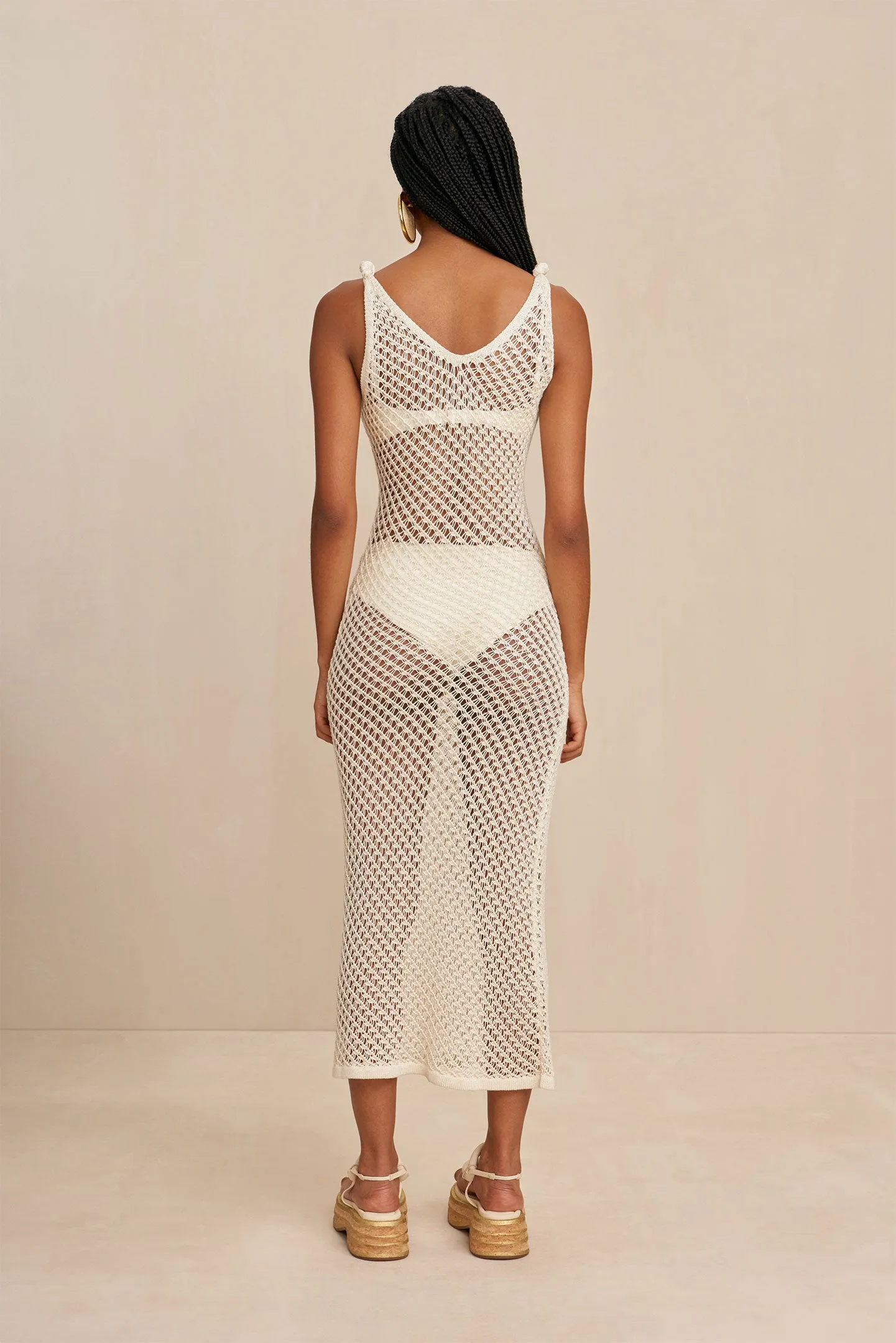 SULIVAN KNIT COVERUP - OFF WHITE sold by Cult Gaia product image thumbnail 4