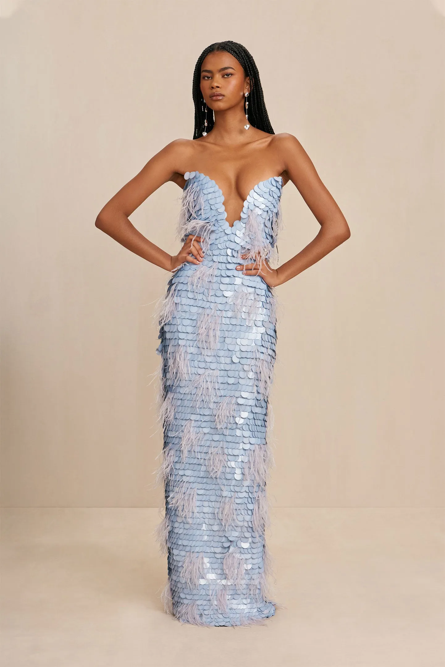 NIRA GOWN - MARINE sold by cult gaia