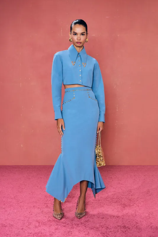 LEILA SKIRT - DUSTED INDIGO sold by cult gaia