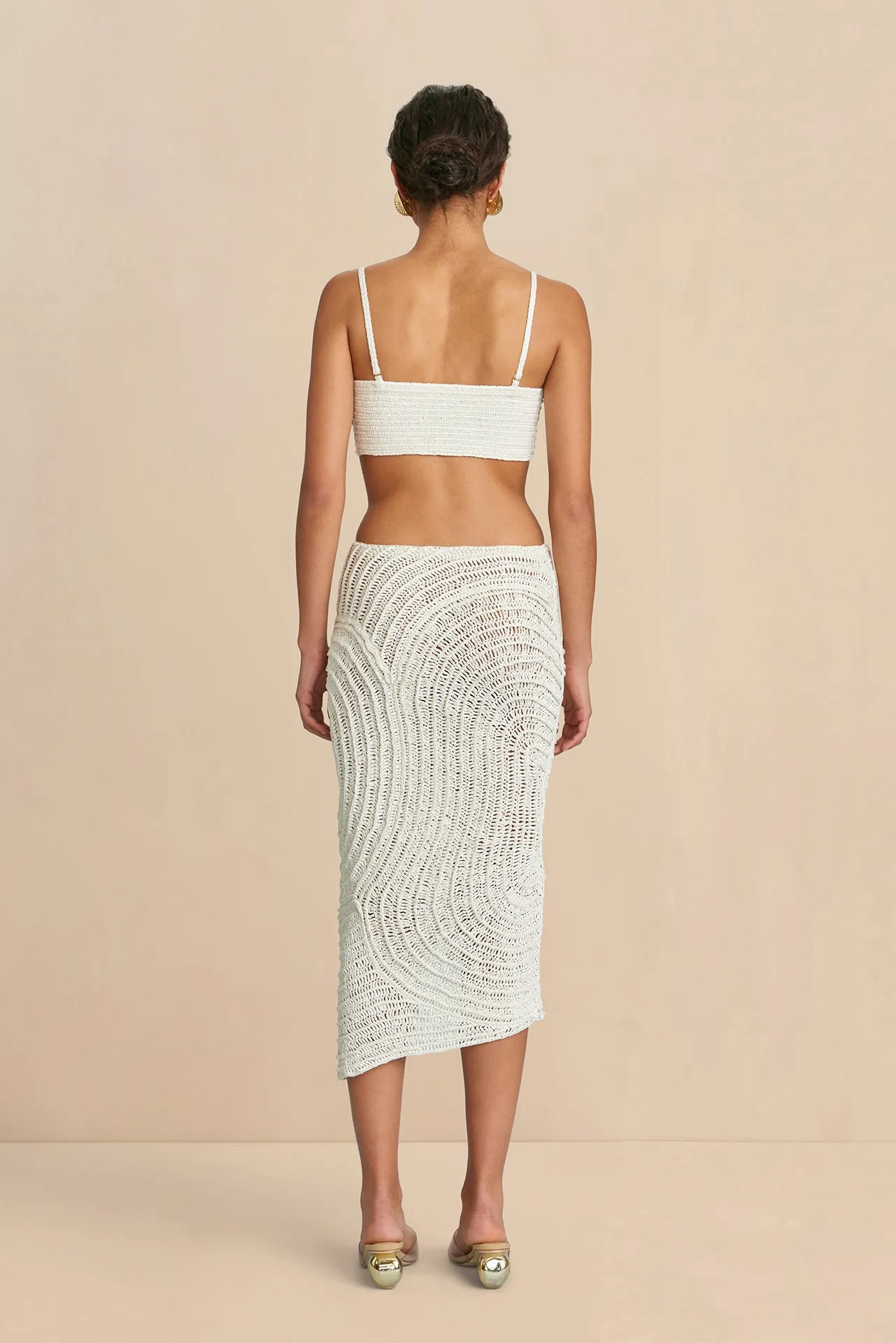KIRA CROCHET DRESS - OFF WHITE sold by cult gaia product image thumbnail 5