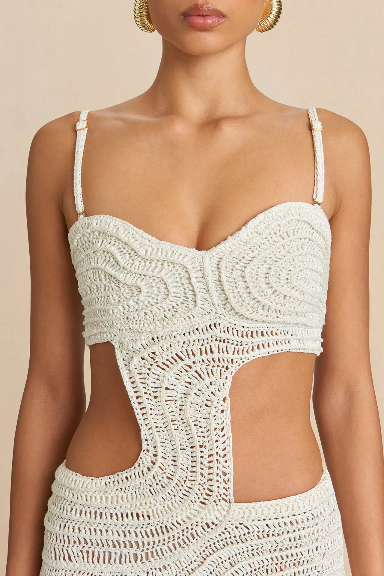 KIRA CROCHET DRESS - OFF WHITE sold by cult gaia product image thumbnail 2