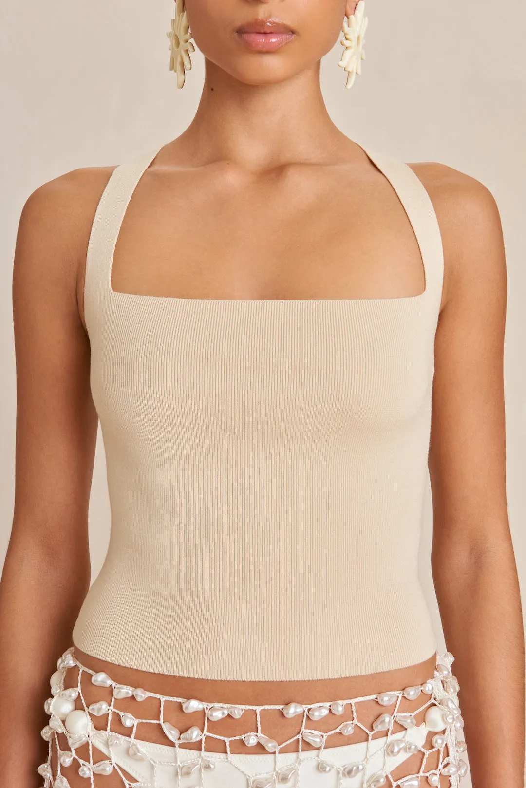 CRAWFORD KNIT TOP - BEACH sold by Cult Gaia