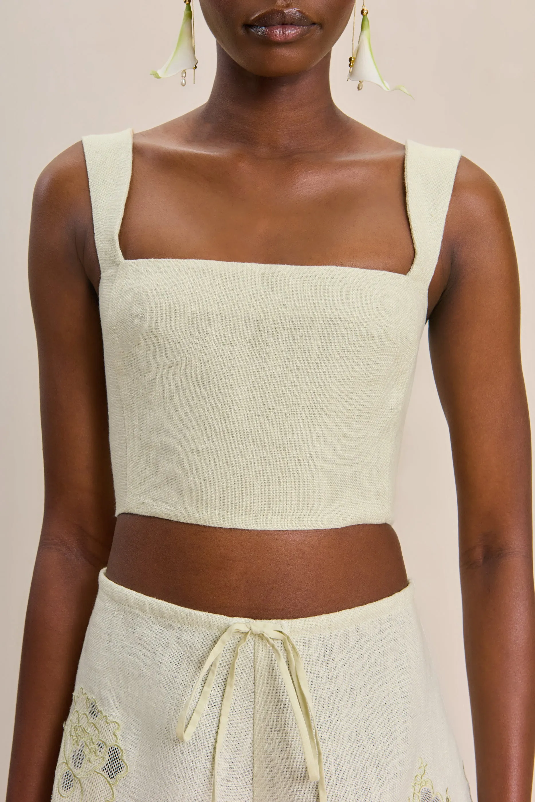 CAMILLA TOP - LIGHT HONEYDEW sold by Cult Gaia product image thumbnail 4