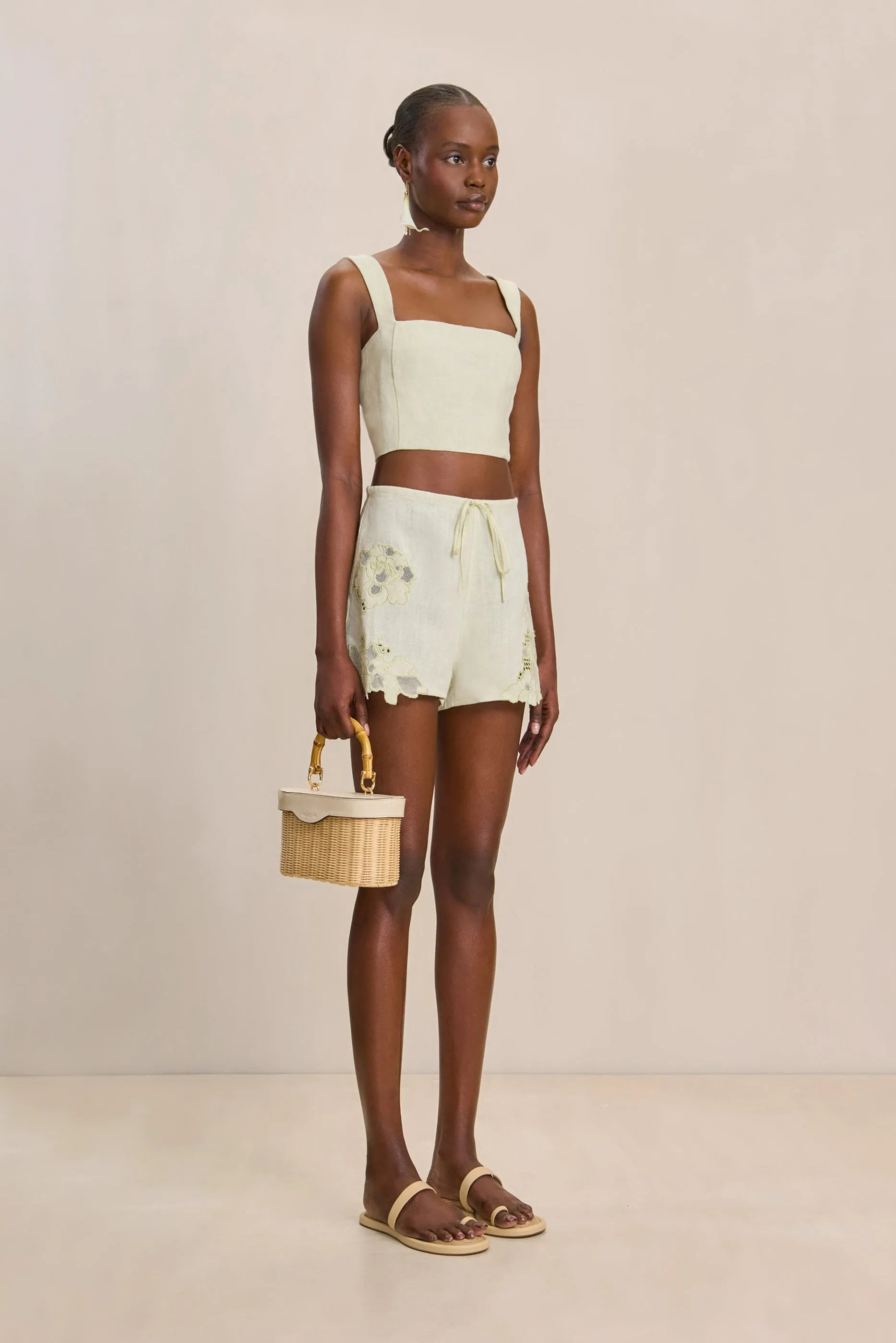 CAMILLA TOP - LIGHT HONEYDEW sold by Cult Gaia product image thumbnail 3
