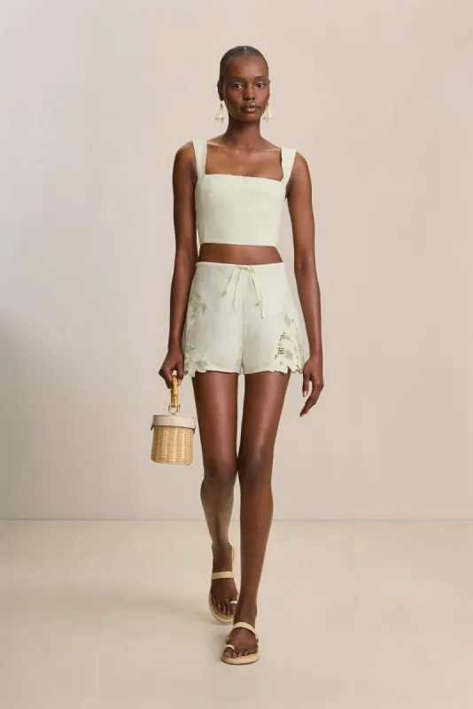 CAMILLA TOP - LIGHT HONEYDEW made by Cult Gaia