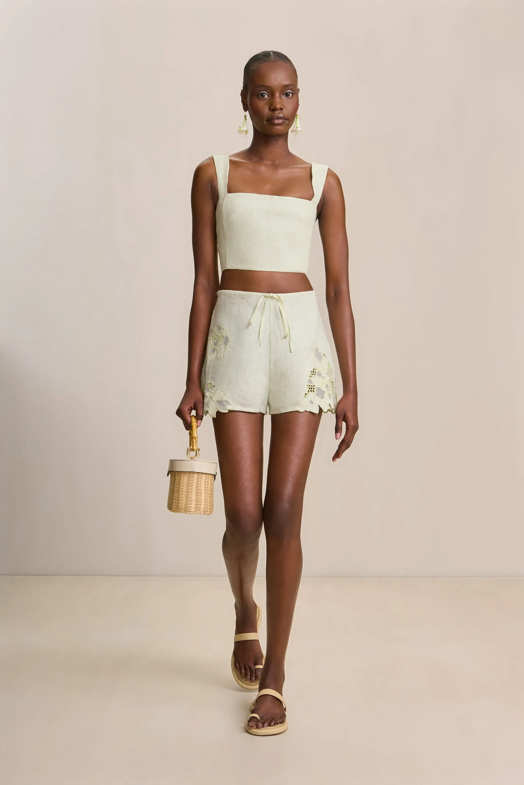 CAMILLA TOP - LIGHT HONEYDEW sold by Cult Gaia