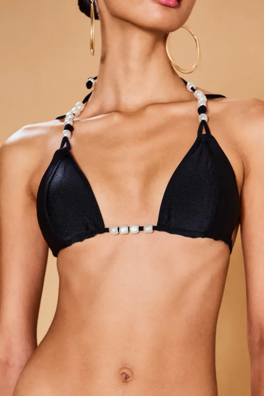 ANOKI BIKINI TOP - BLACK sold by Cult Gaia