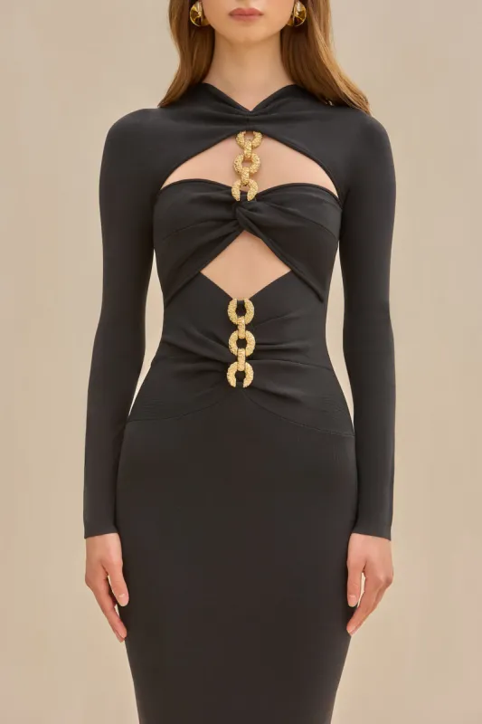 RUKSHA KNIT DRESS - BLACK sold by Cult Gaia