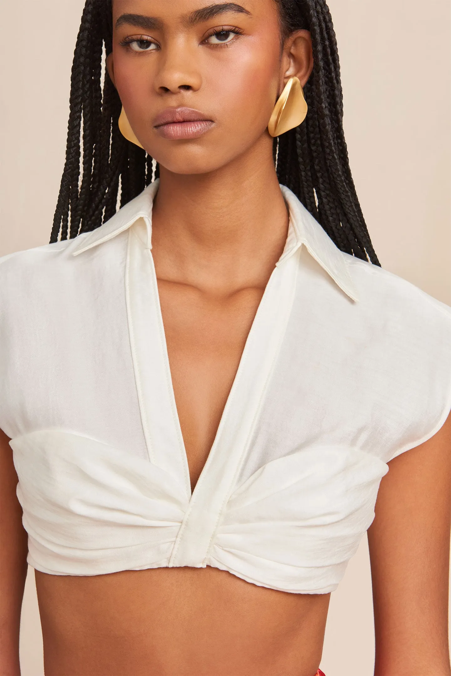 JANETTE TOP - OFF WHITE sold by Cult Gaia product image thumbnail 3