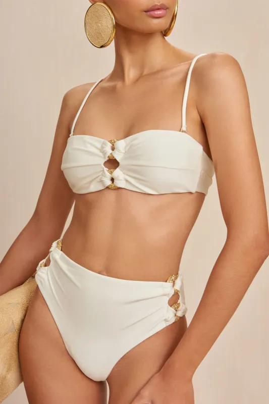 PISA BIKINI TOP - OFF WHITE sold by Cult Gaia