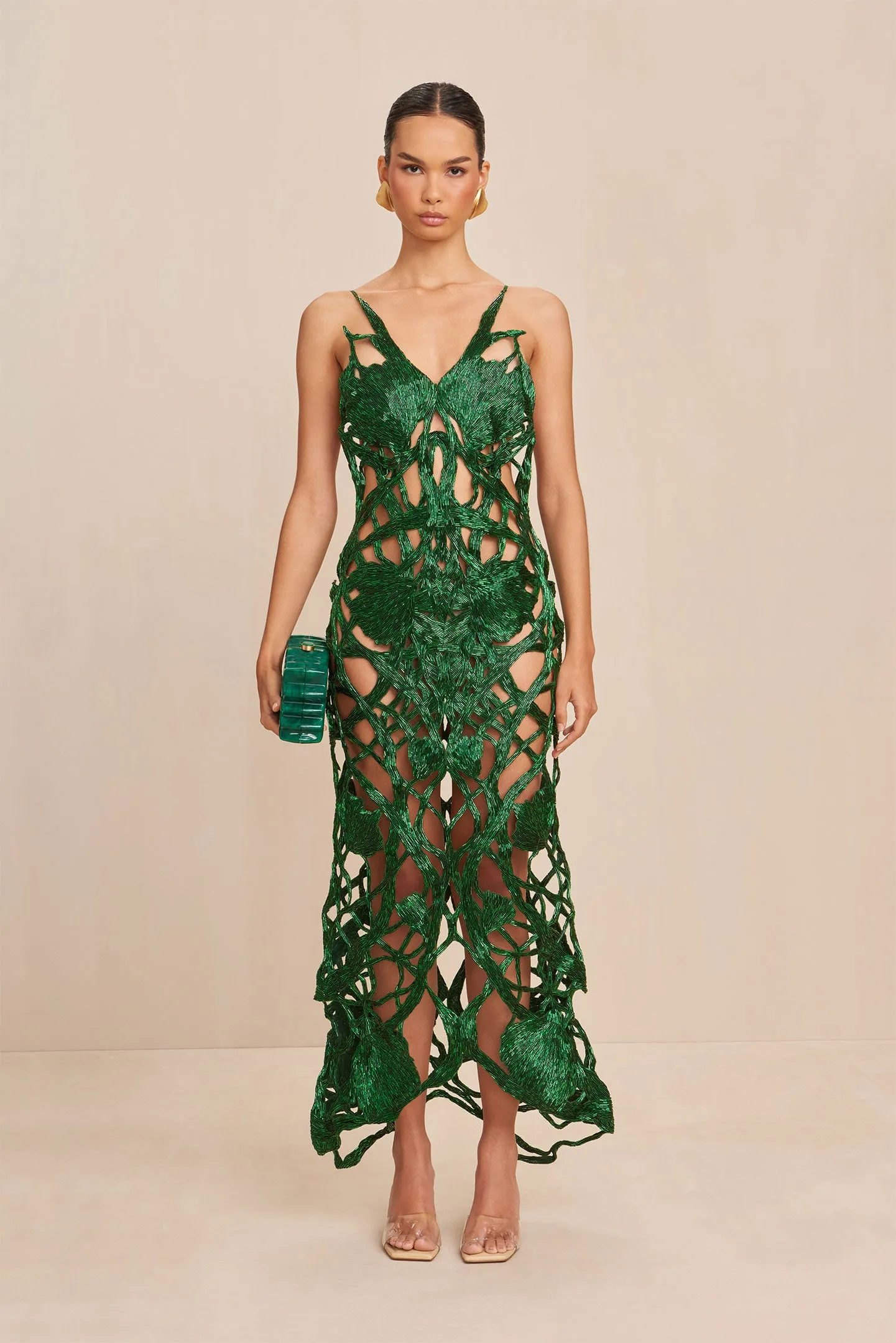 SITA GOWN - MALACHITE sold by Cult Gaia product image thumbnail 2