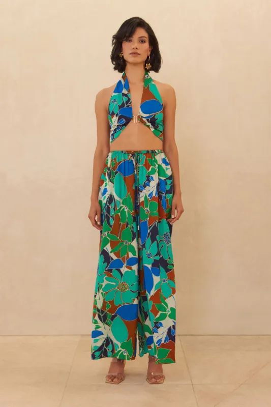 ALAIA PANT - BOTANIC AQUA sold by cult gaia