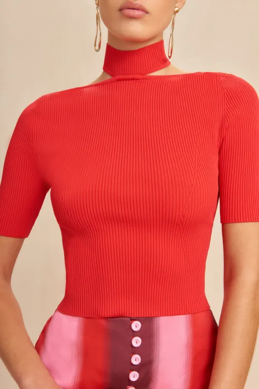 BRIANNA KNIT TOP - LOLLIPOP sold by cult gaia