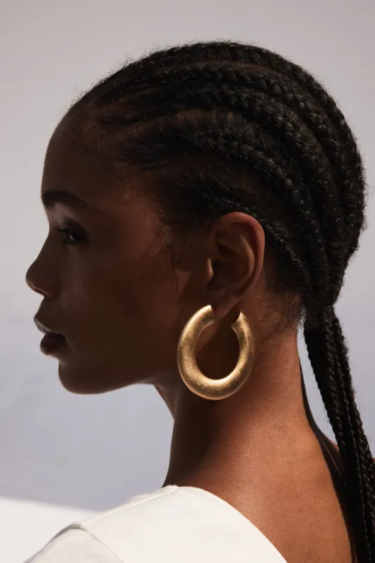 MIRA EARRING - BRUSHED BRASS sold by cult gaia