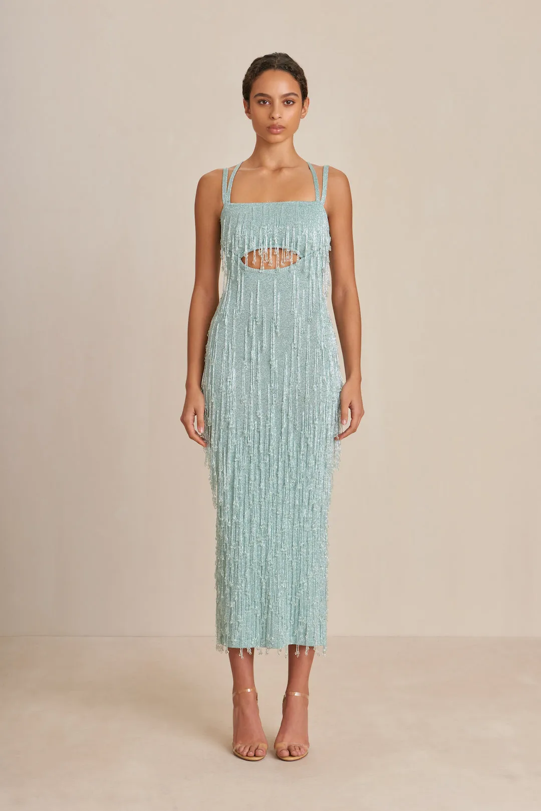 CATIA KNIT GOWN - HYDRANGEA SHIMMER sold by Cult Gaia product image thumbnail 4