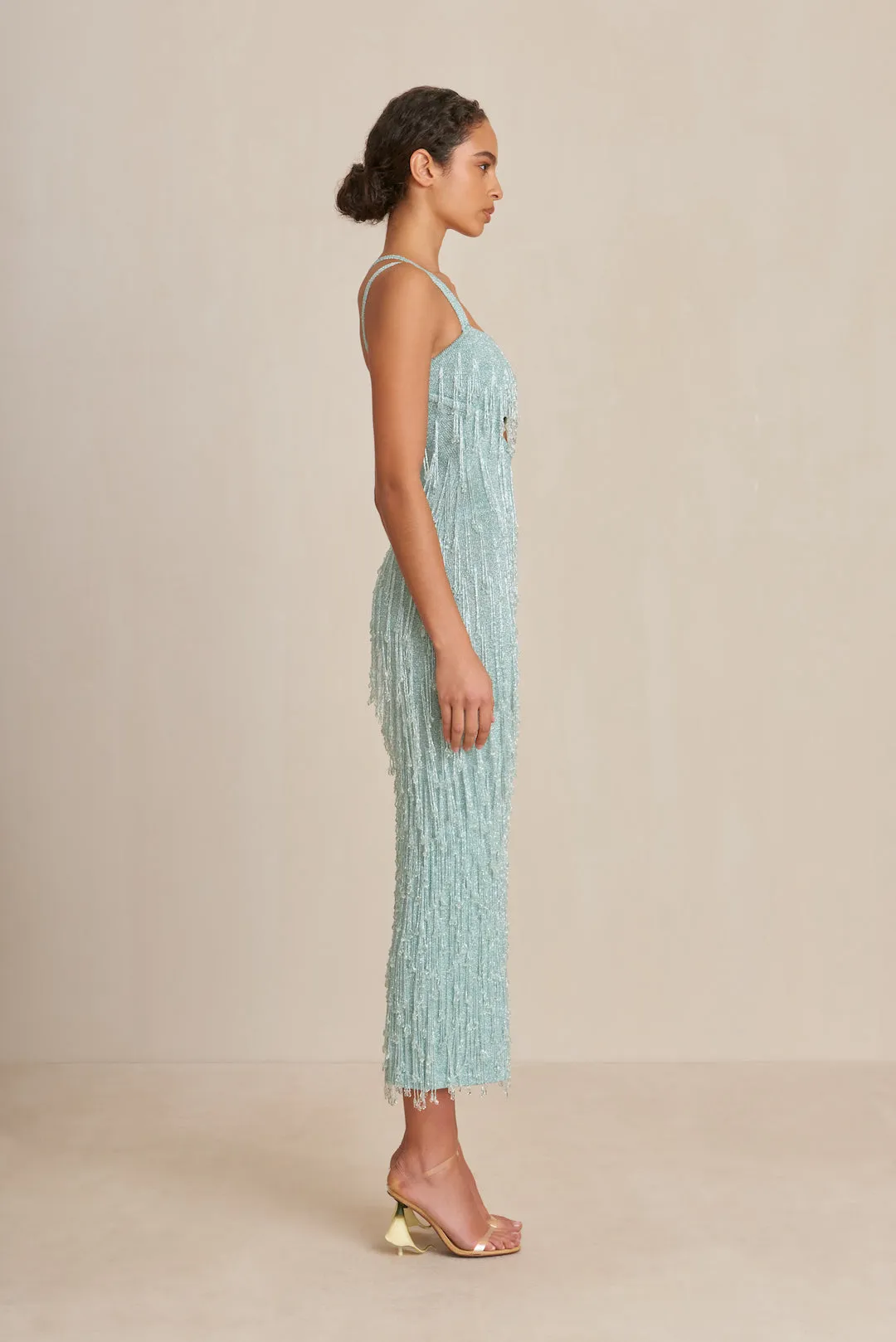 CATIA KNIT GOWN - HYDRANGEA SHIMMER sold by Cult Gaia product image thumbnail 5