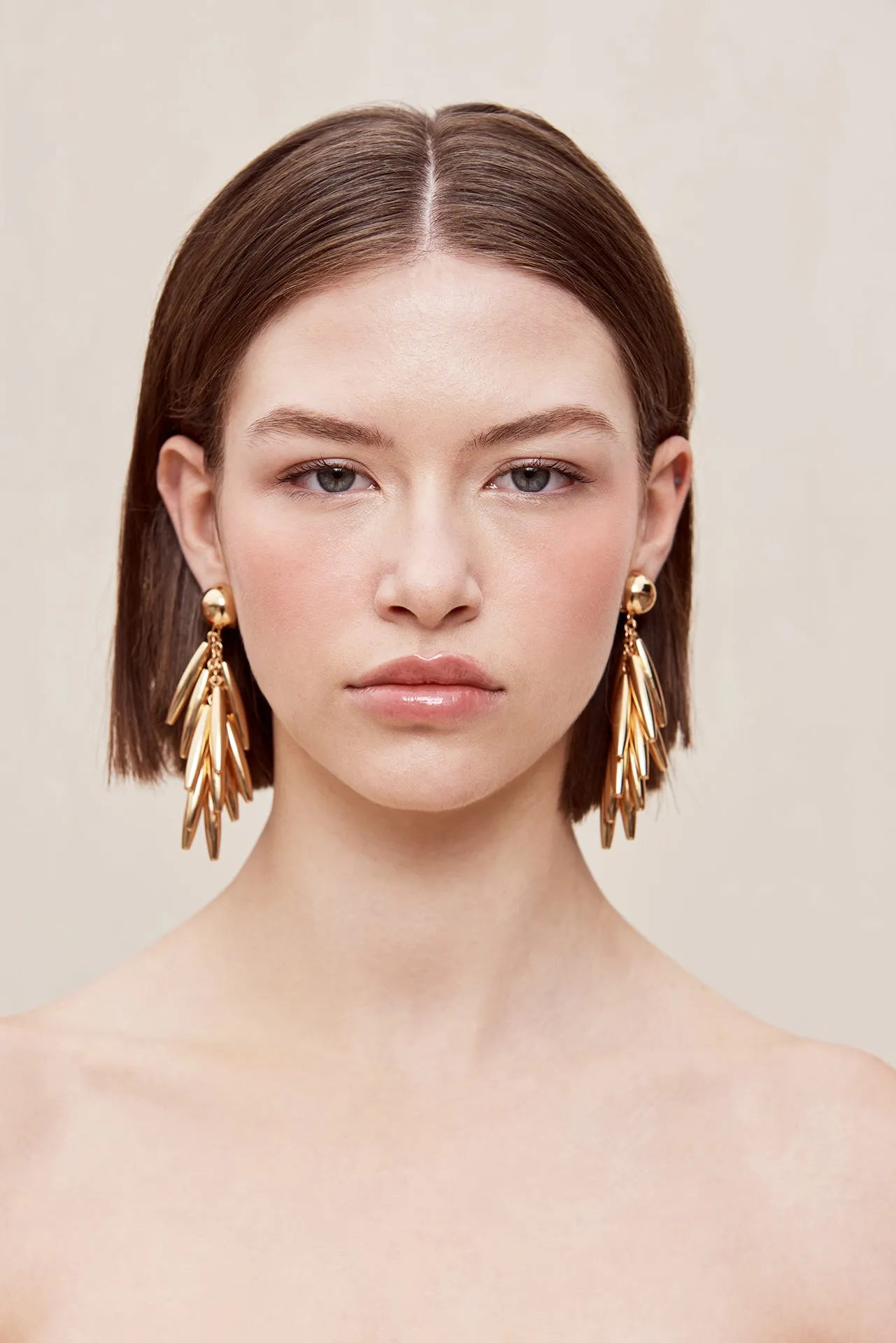 SUNELLA EARRING - SHINY BRASS sold by cult gaia product image thumbnail 2