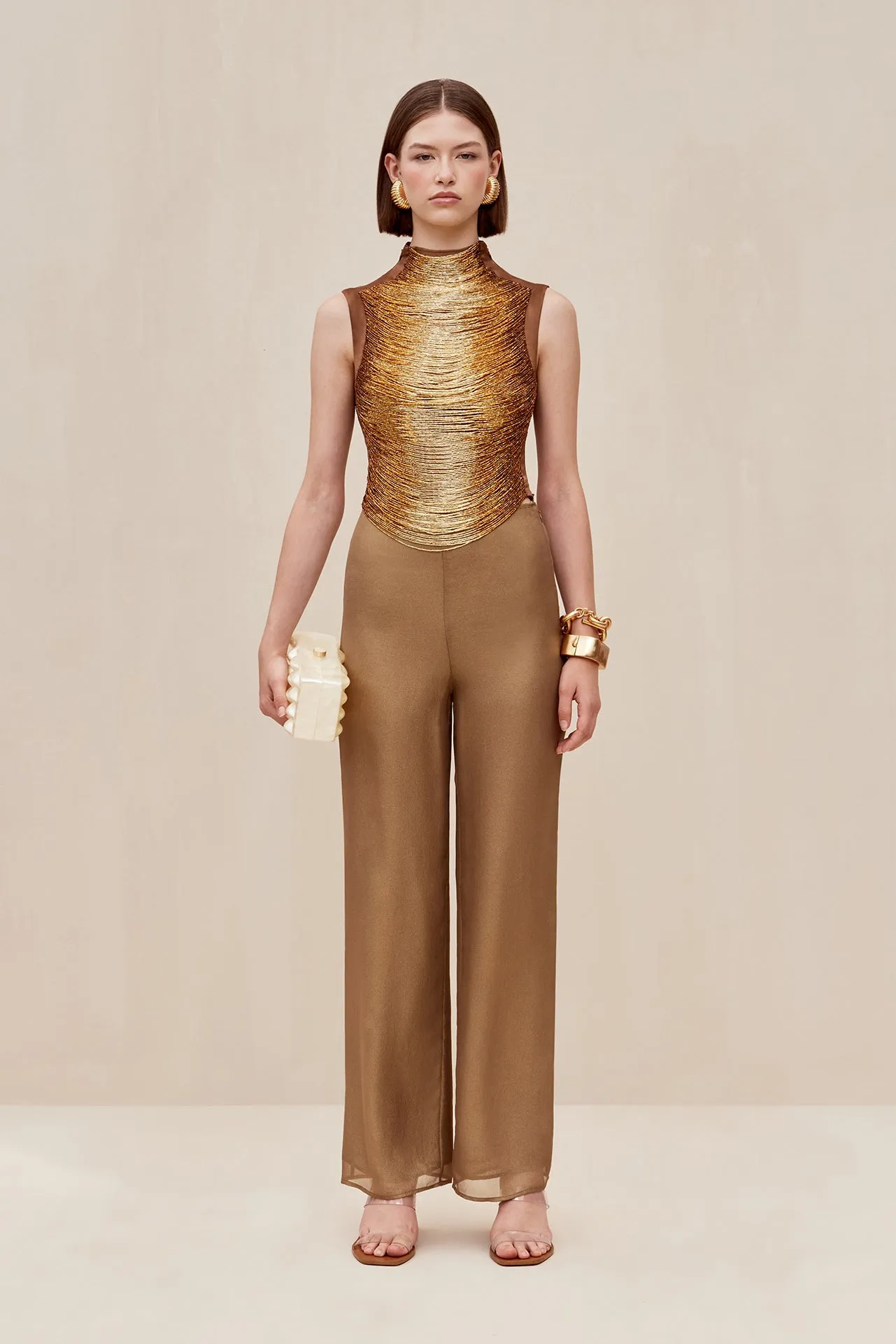 BISOU PANT - GOLD sold by cult gaia