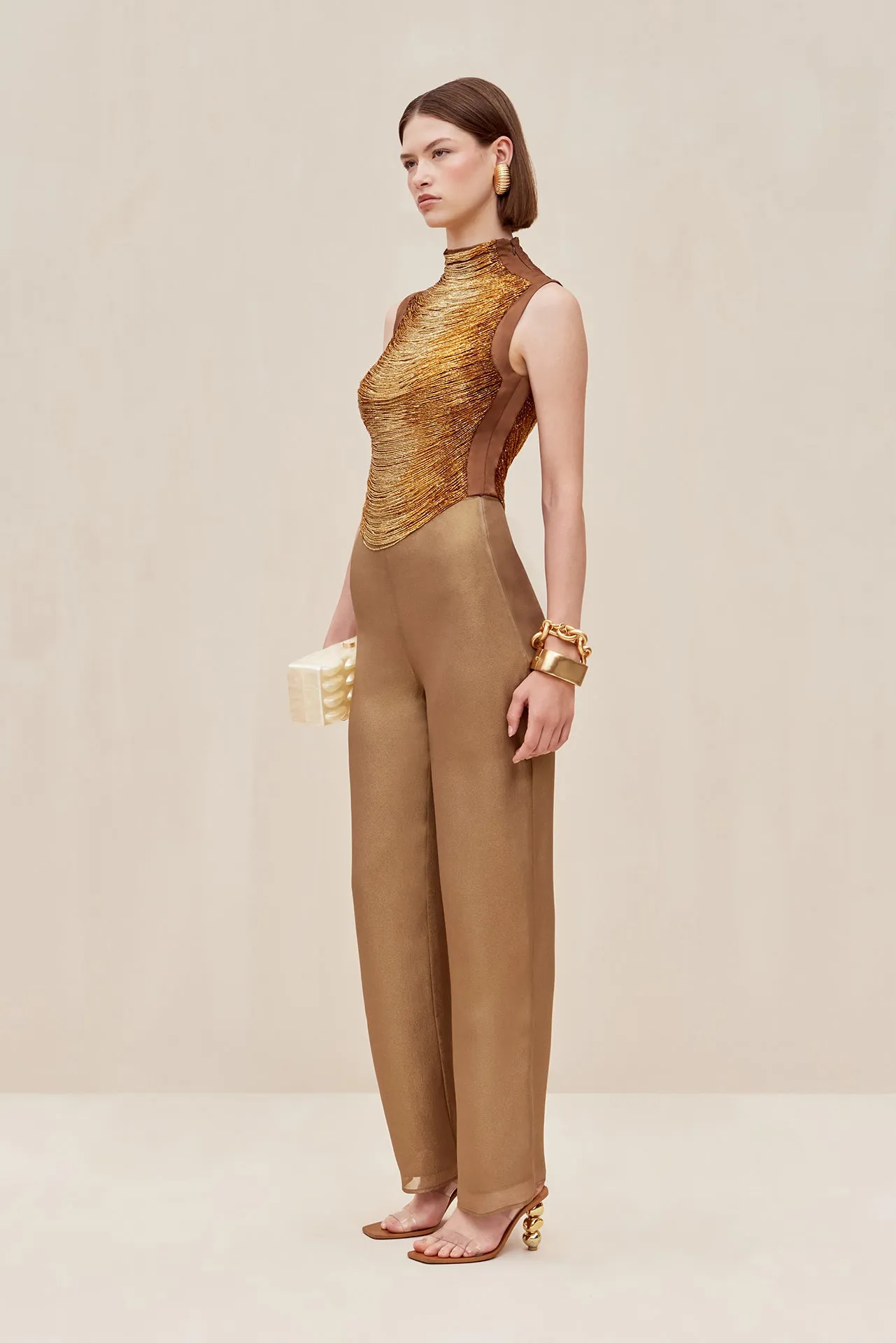 BISOU PANT - GOLD sold by cult gaia product image thumbnail 2