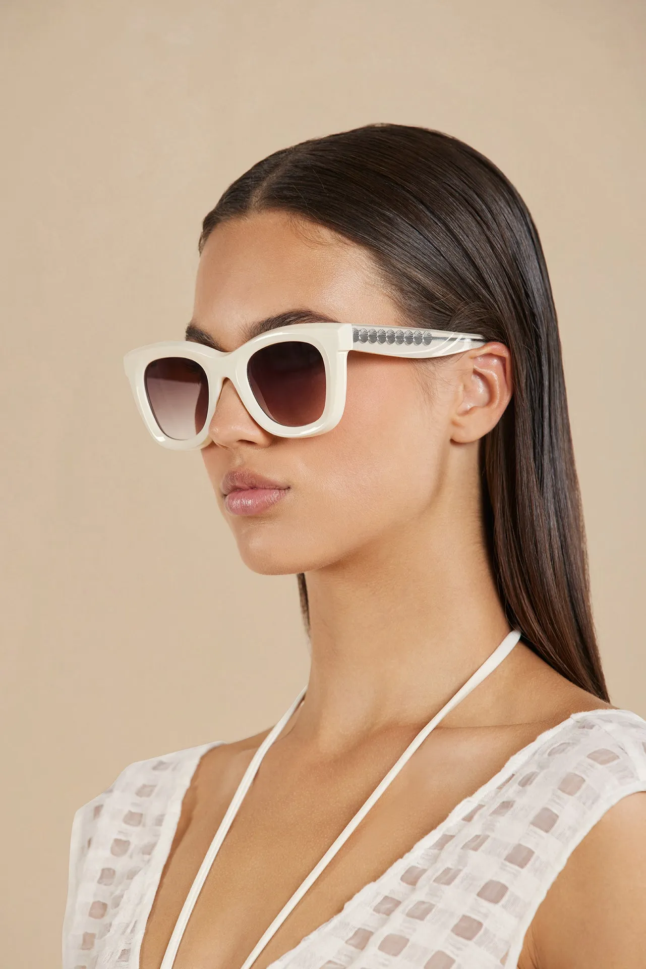 JULI SUNGLASSES - OFF WHITE sold by cult gaia product image thumbnail 4