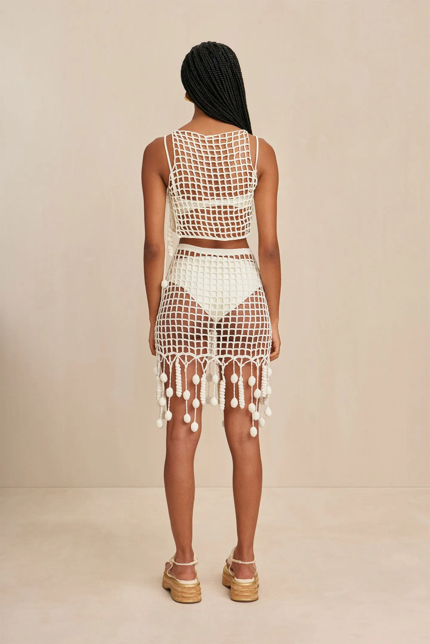 MOKI CROCHET COVERUP - OFF WHITE sold by Cult Gaia product image thumbnail 4
