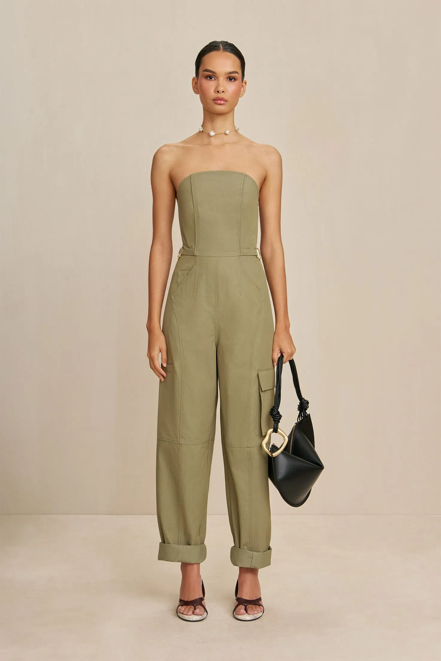 VIRGINIA JUMPSUIT - TEA sold by cult gaia product image thumbnail 3
