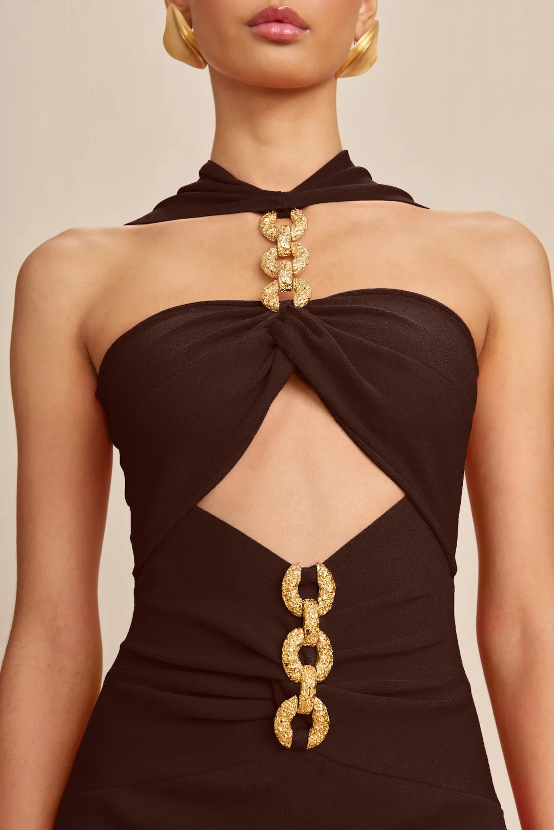 CRISTOS KNIT DRESS - JAVA sold by Cult Gaia product image thumbnail 4