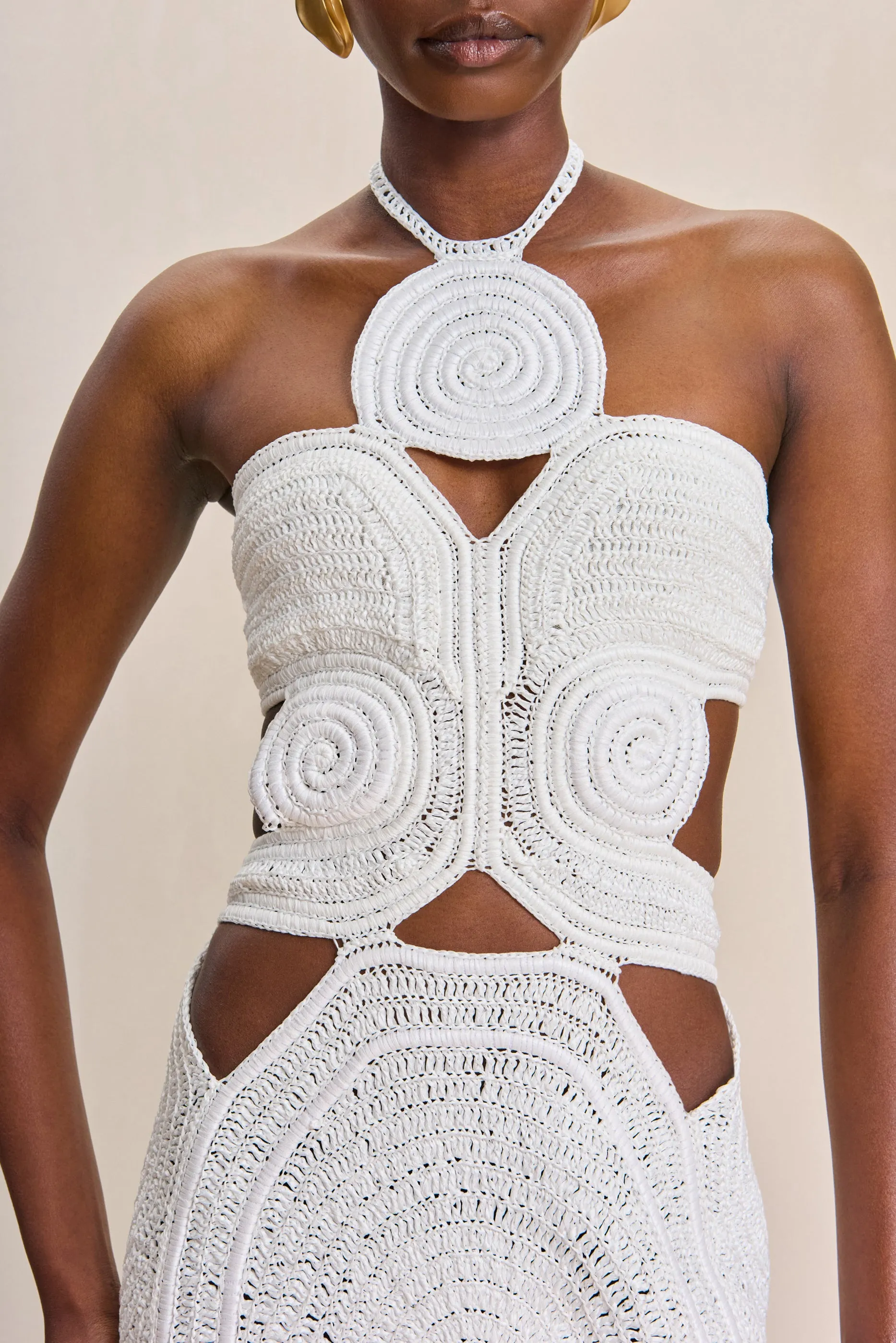 SHENAZ CROCHET DRESS - OFF WHITE sold by Cult Gaia product image thumbnail 2
